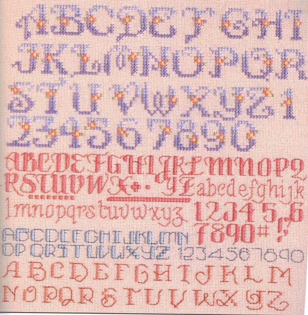 Схема вышивания крестом - Английские буквы